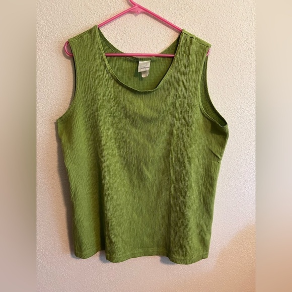 Roaman's Tops - Roaman's Green Tank Top Size 1X